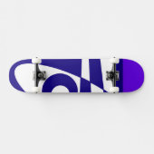 Skateboard Surf Abstrait - Indigo Purple Navy Bleu Blanc (Horz)