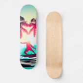Skateboard Surf avec palmiers (Recto)