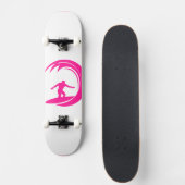 Skateboard Surf rose chaud (Devant)