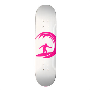 Skateboard Surf rose chaud