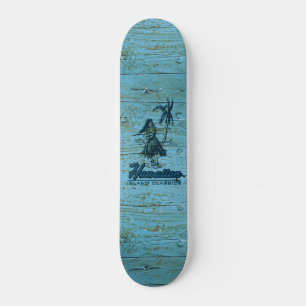 Skateboard Surf Shack Hawaiian Faux Wood