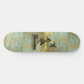 Skateboard Surf Shack Hawaiian Faux Wood (Horz)