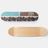 Skateboard Surfboards et Hibiscus tropicaux (Horz)