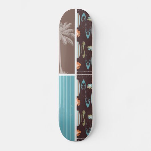 Skateboard Surfboards et Hibiscus tropicaux (Recto)