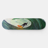 Skateboard Surfer Surf Silhouette Skate Board Design Deck (Horz)