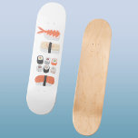 Skateboard Sushi japonais<br><div class="desc">Le Sushi,  le nigiri et le maki roulent de délicieux plats d'art pour ceux qui aiment manger de la cuisine japonaise.</div>