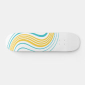 Skateboard Swirl simple - Turquoise et jaune (Horz)