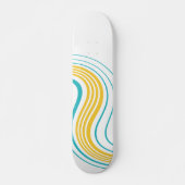 Skateboard Swirl simple - Turquoise et jaune (Devant)