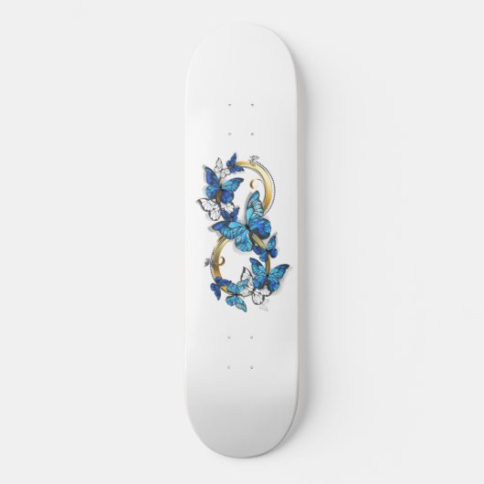 Skateboard Symbol Infinity of Blue Morpho Butterflies (Recto)