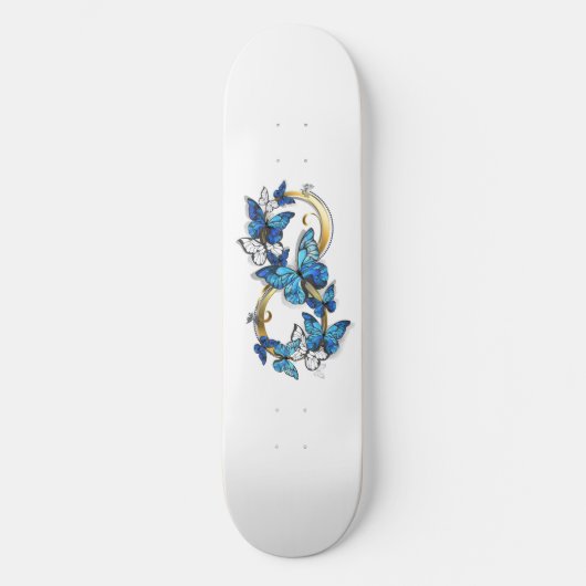 Skateboard Symbol Infinity of Blue Morpho Butterflies (Recto)