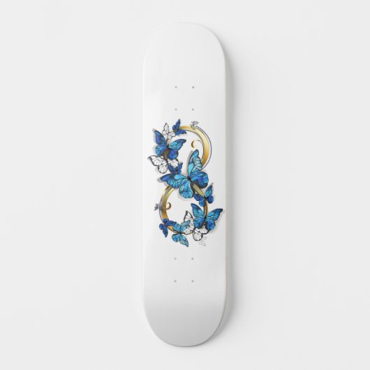 Skateboard Symbol Infinity of Blue Morpho Butterflies (Recto)