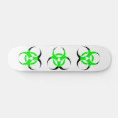 Skateboard Symbole biologique Biodanger vert et noir (Horz)