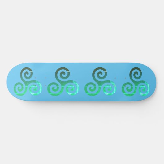 Skateboard Symbole celtique antique Emerald Triskele (Horz)