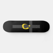 Skateboard Symbole chrétien Nazaréen Solidarité Croix Noire (Horz)