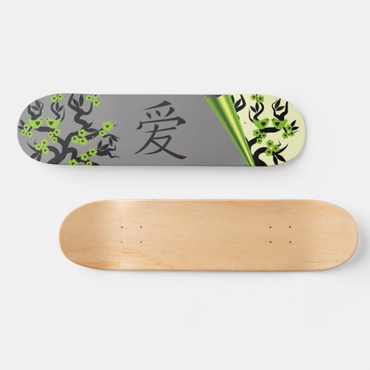 Skateboard Symbole d'amour chinois Sakura Tree Inséparables v (Horz)