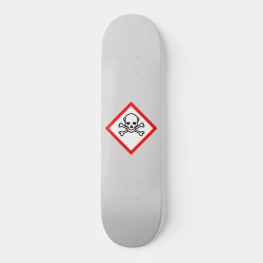 Skateboard Symbole de danger du crâne et des os croisés (Recto)