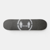 Skateboard Symbole de distance sociale (Horz)