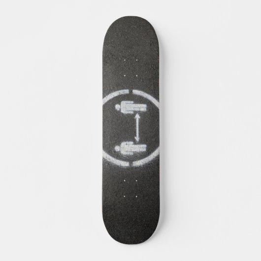 Skateboard Symbole de distance sociale (Devant)