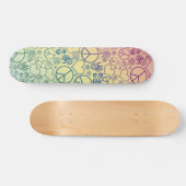 Skateboard SYMBOLE DE LA PAIX arc-en-ciel (Horz)