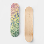 Skateboard SYMBOLE DE LA PAIX arc-en-ciel (Recto)