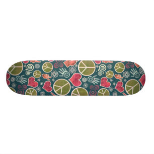Skateboard Symbole de la paix Hipster Pacifisme