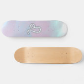 Skateboard Symbole de Leo Zodiac sur Pastels Style Nacre Impr (Horz)