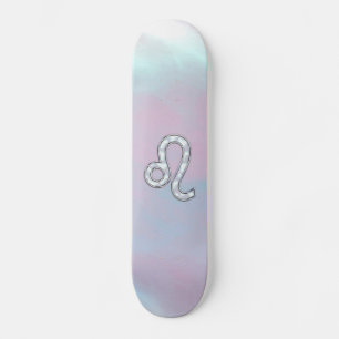 Skateboard Symbole de Leo Zodiac sur Pastels Style Nacre Impr