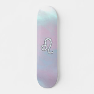 Skateboard Symbole de Leo Zodiac sur Pastels Style Nacre Impr
