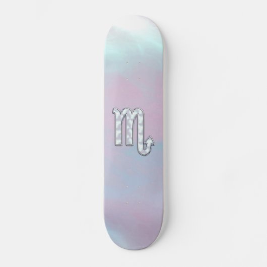 Skateboard Symbole de Scorpio Zodiac dans Mother of Pearl Dec (Recto)