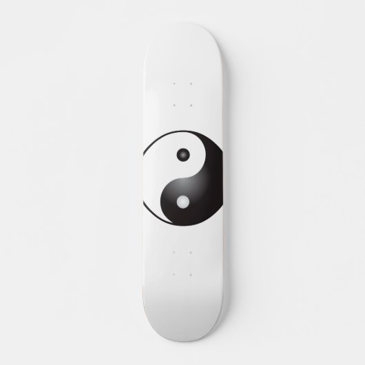 Skateboard Symbole de Yin Yang : Planche à roulettes (Devant)
