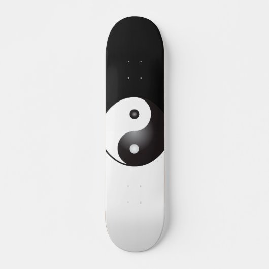 Skateboard Symbole de Yin Yang : Planche à roulettes (Devant)