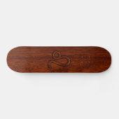 Skateboard Symbole de zodiaque de Lion en décor en bois (Horz)