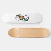 Skateboard Symbole d'infini avec Rose arc-en-ciel (Horz)
