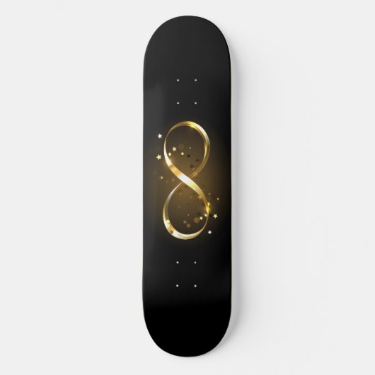 Skateboard Symbole d'infini doré (Recto)