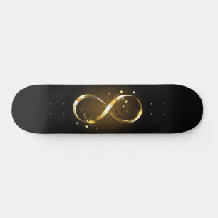 Skateboard Symbole d'infini doré