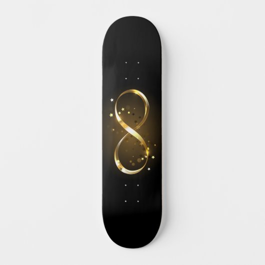 Skateboard Symbole d'infini doré (Recto)