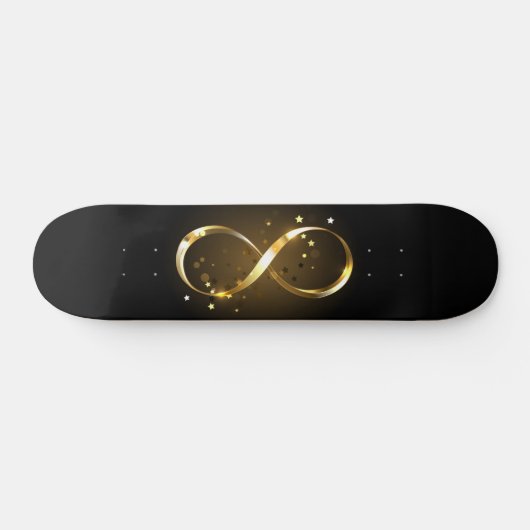 Skateboard Symbole d'infini doré (Horz)