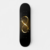 Skateboard Symbole d'infini doré (Devant)