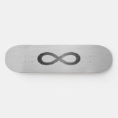 Skateboard Symbole d'infini sur la texture métallique de Faux (Horz)