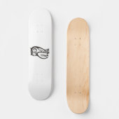 Skateboard Symbole hibou noir (Recto)