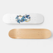 Skateboard Symbole infini de papillons Morpho bleus (Horz)