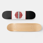 Skateboard Symbole logo rouge du pompier personnalisé (Horz)
