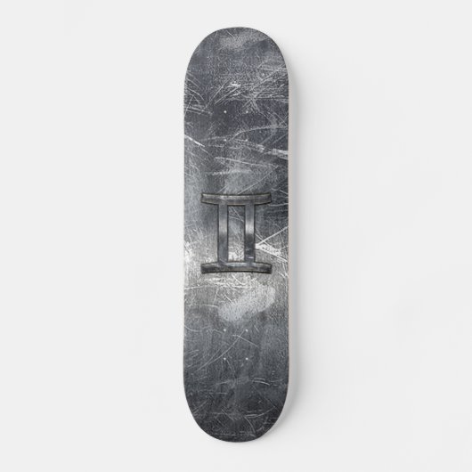 Skateboard Symbole moderne Gemini Zodiac Grunge Style déprimé (Recto)