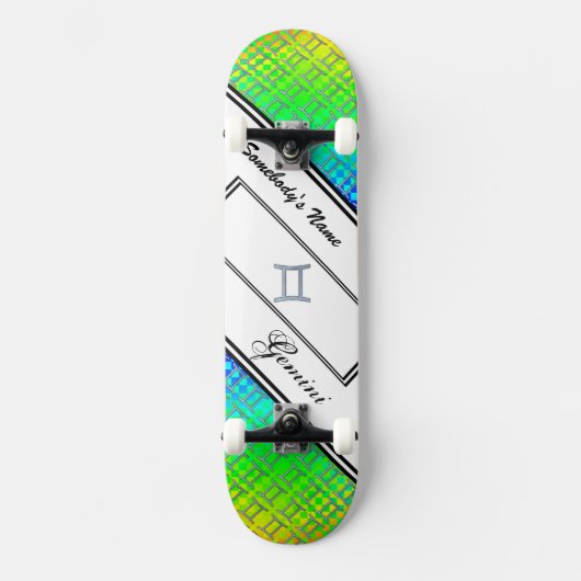 Skateboard Symbole Zodiaque Gemini Élément par Kenneth Yoncic (Recto)