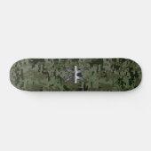 Skateboard Symbole zodiaque Pisces Camo numérique vert Woodla (Horz)