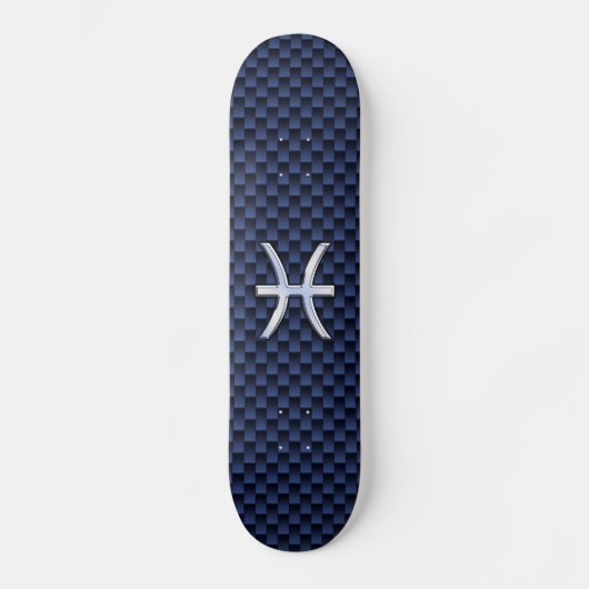 Skateboard Symbole zodiaque Pisces sur l'impression en fibre (Recto)