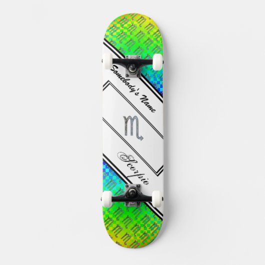 Skateboard Symbole Zodiaque Scorpio Élément par Kenneth Yonci (Recto)