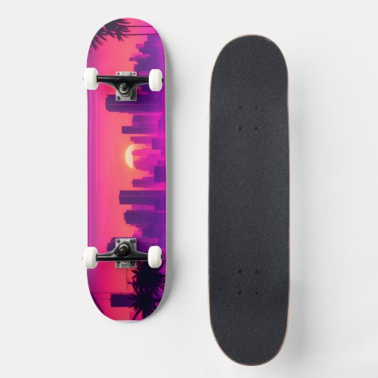 Skateboard Synthwave et Rétrowave (Recto)