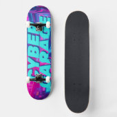 Skateboard Synthwave Neon Car Cyberpunk Garage Outrun (Recto)