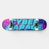 Skateboard Synthwave Neon Car Cyberpunk Garage Outrun (Horz)